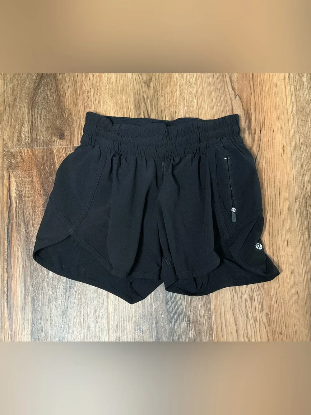 Lululemon Black Track That Running Shorts - Size 4